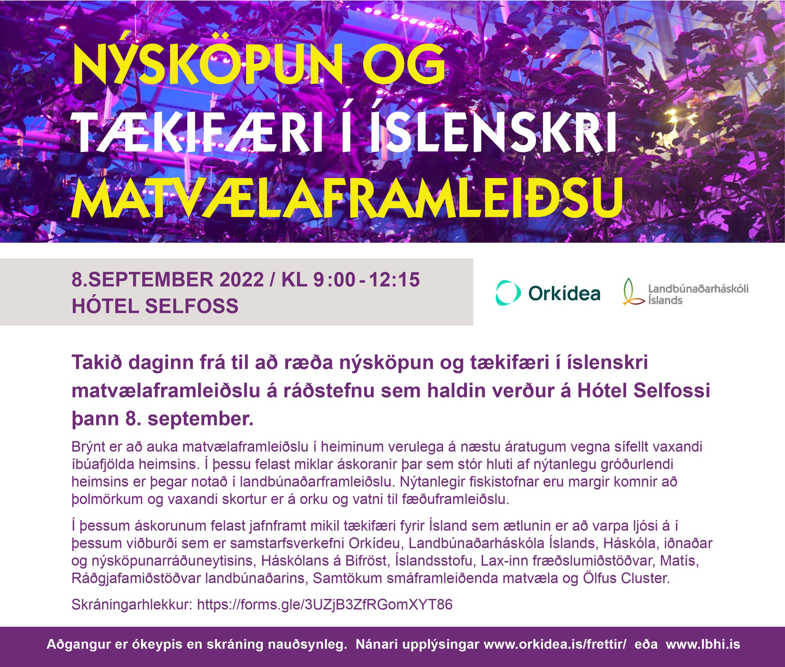 Read more about the article Nýsköpun og tækifæri Íslenskri matvælaframleiðslu