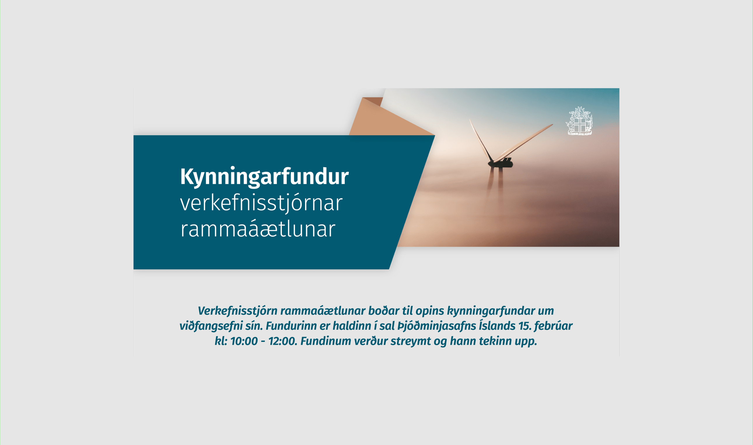 You are currently viewing Kynningarfundur verkefnisstjórnar rammaáætlunar