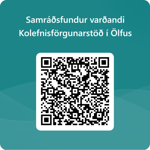 QR-kóði fyrir Samráðsfundur varðandi Kolefnisförgunarstöð í Ölfus